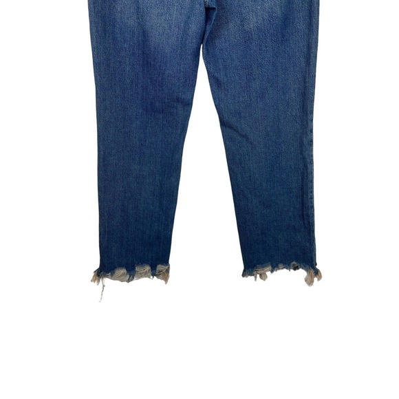 COPY - NEW We the Free People Maggie Straight Leg Jeans 26 Raw Hem Mid Rise But… - Picture 7 of 12